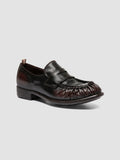 CALIXTE 085 - Brown Leather Penny Loafers - thumb image 3,side view