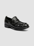 CALIXTE 085 - Black Leather Penny Loafers - thumb image 3,side view