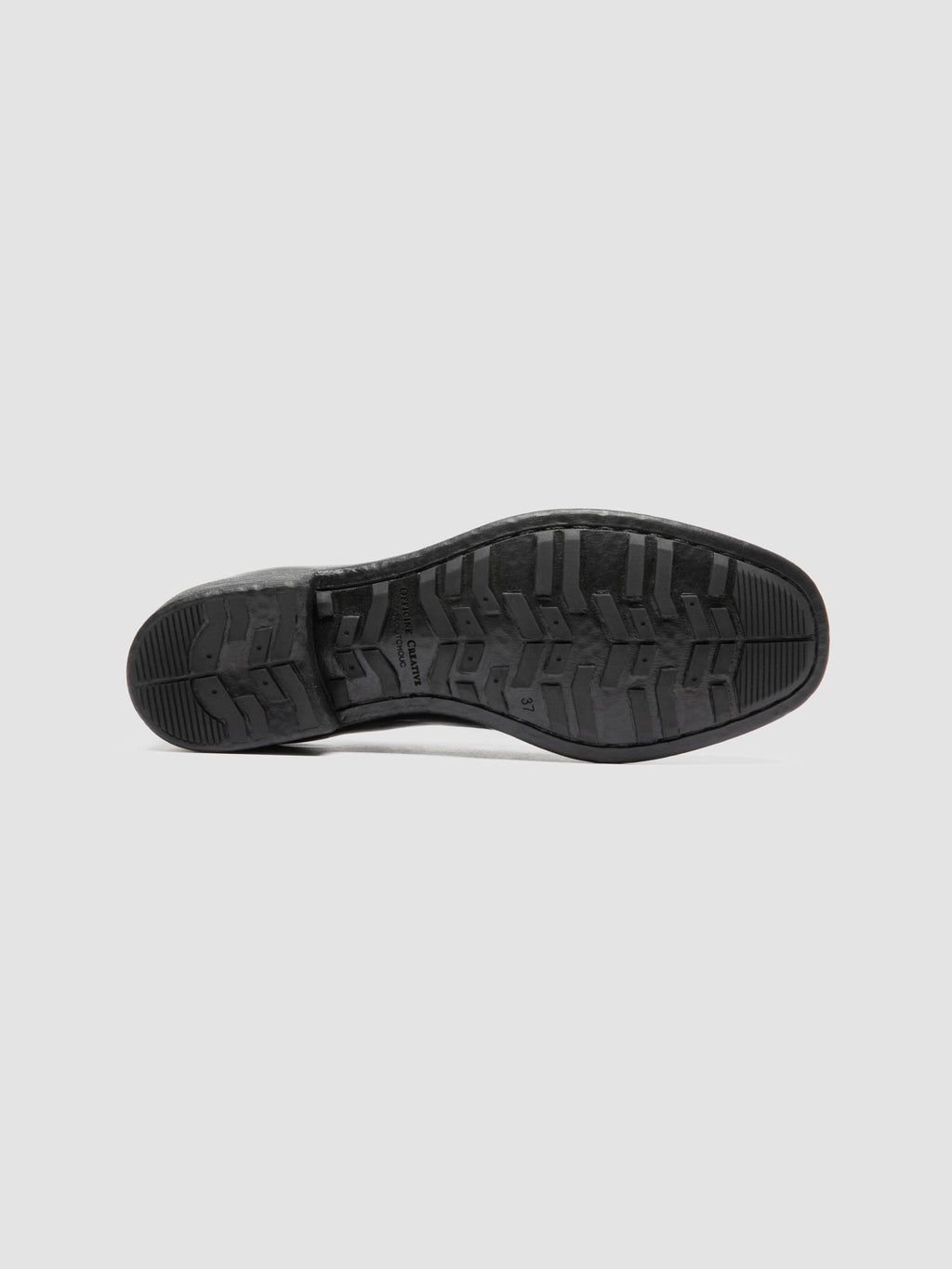 CALIXTE 085 - Black Leather Penny Loafers - image 5,side view