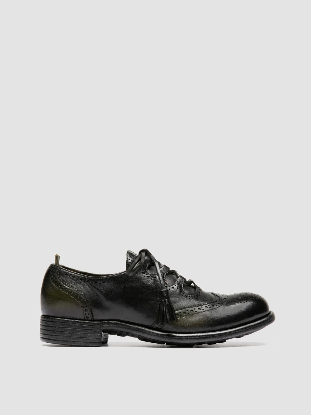 CALIXTE 087 - Green Leather Oxford Shoes - image 1,side view