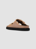 CHORA 101 - Taupe Leather Slide Sandals - thumb image 4,side view