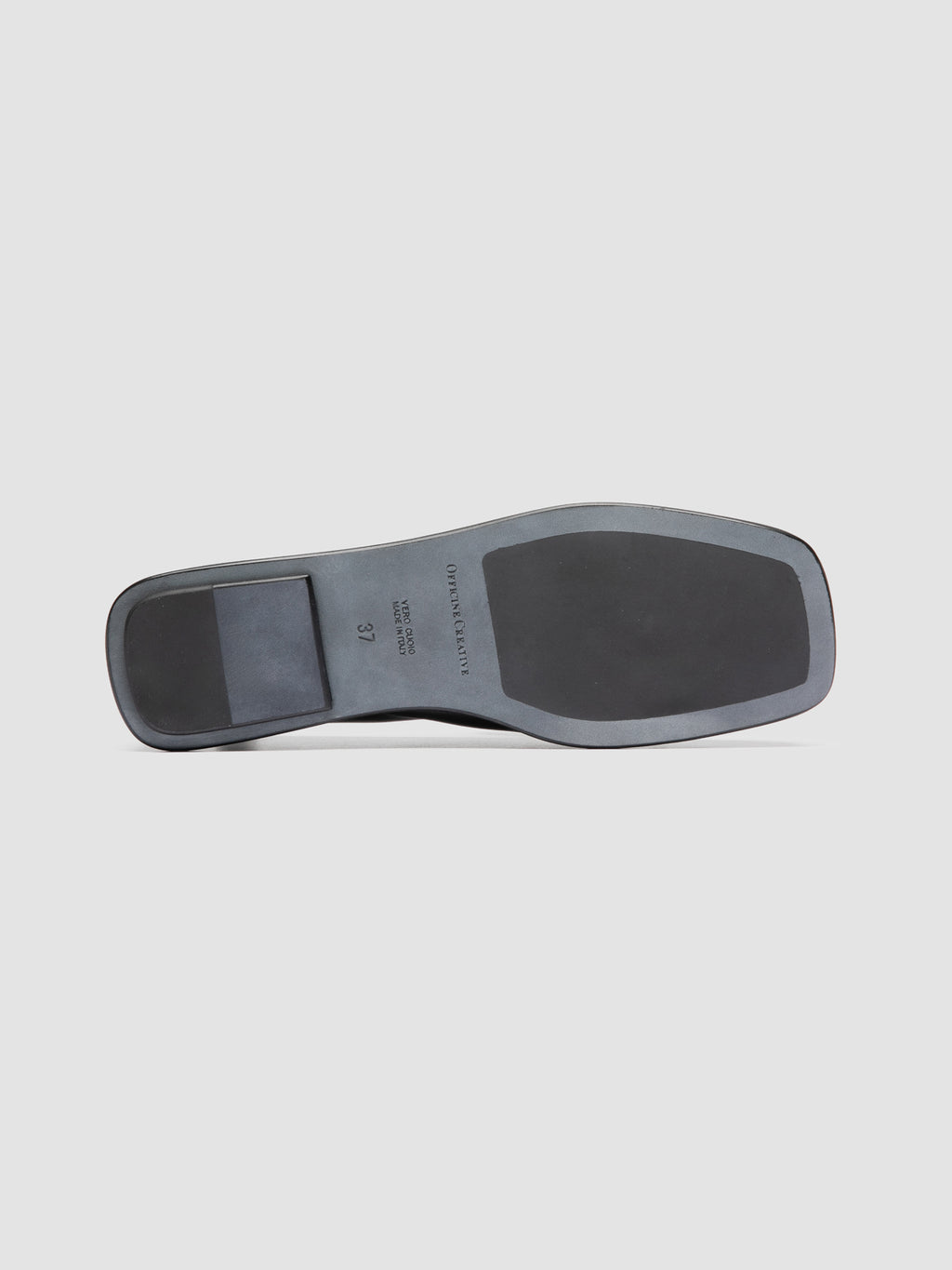 CLOVER 005_W - Black Leather Penny Loafers - image 5,side view