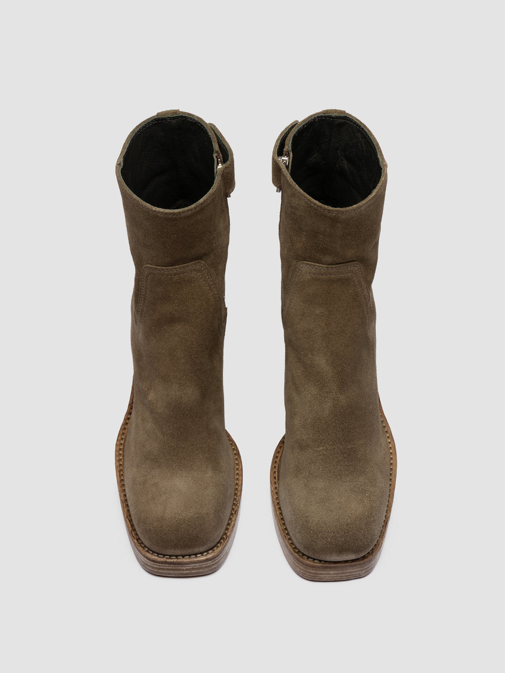 DAHLIA 001 - Taupe Suede Boots - image 2,side view