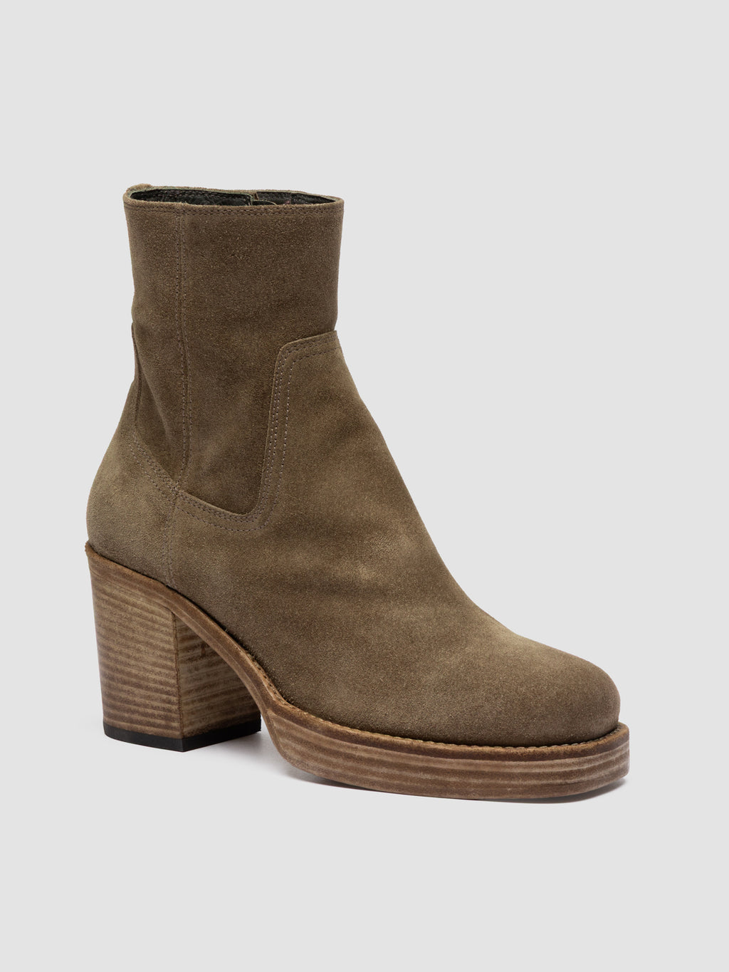 DAHLIA 001 - Taupe Suede Boots - image 3,side view