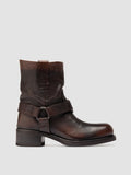 DANA 003 - Brown Leather Pull-On Boots - thumb image 1,side view