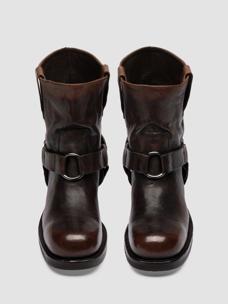 DANA 003 - Brown Leather Pull-On Boots