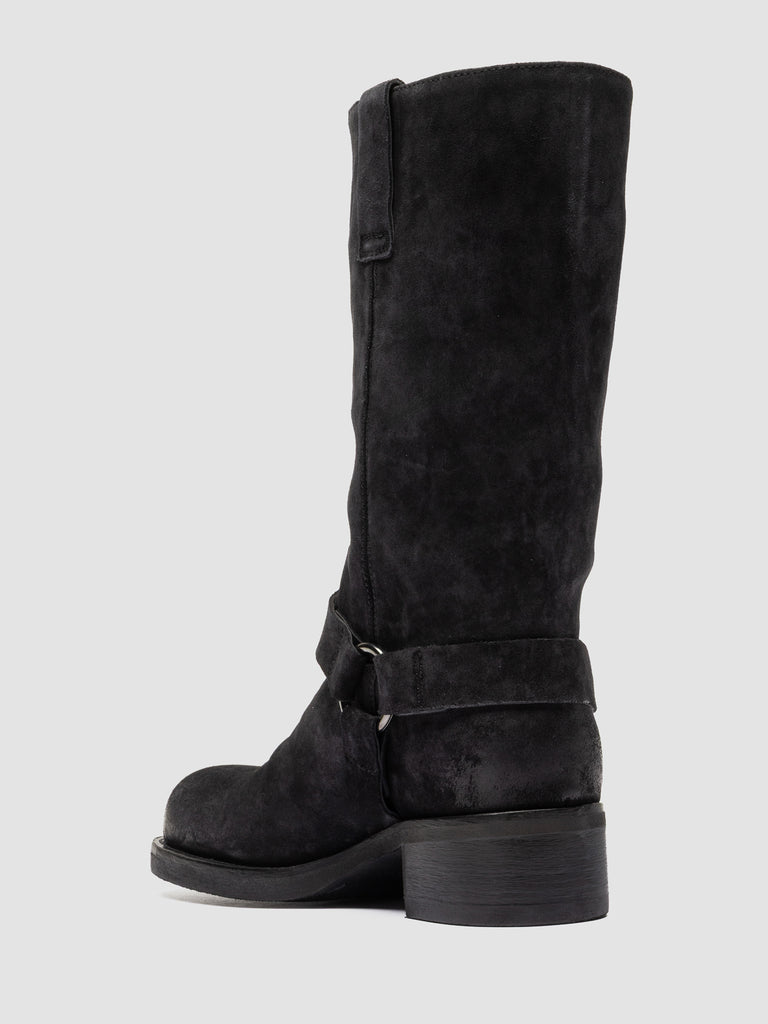 DANA 004 - Black Suede Pull-On Boots