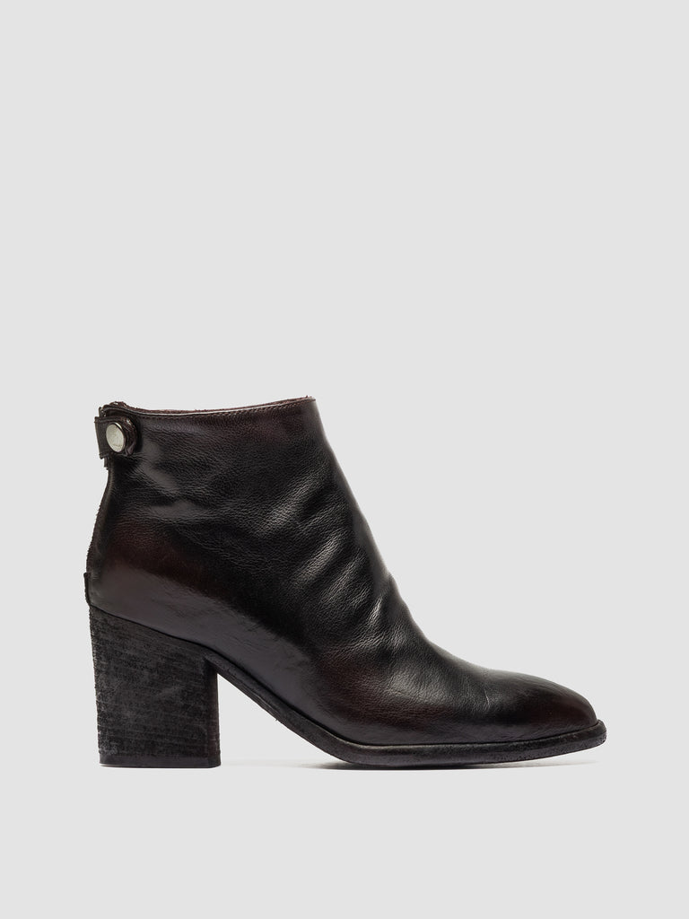 DELICE 001 - Black  Leather Zipped Boots