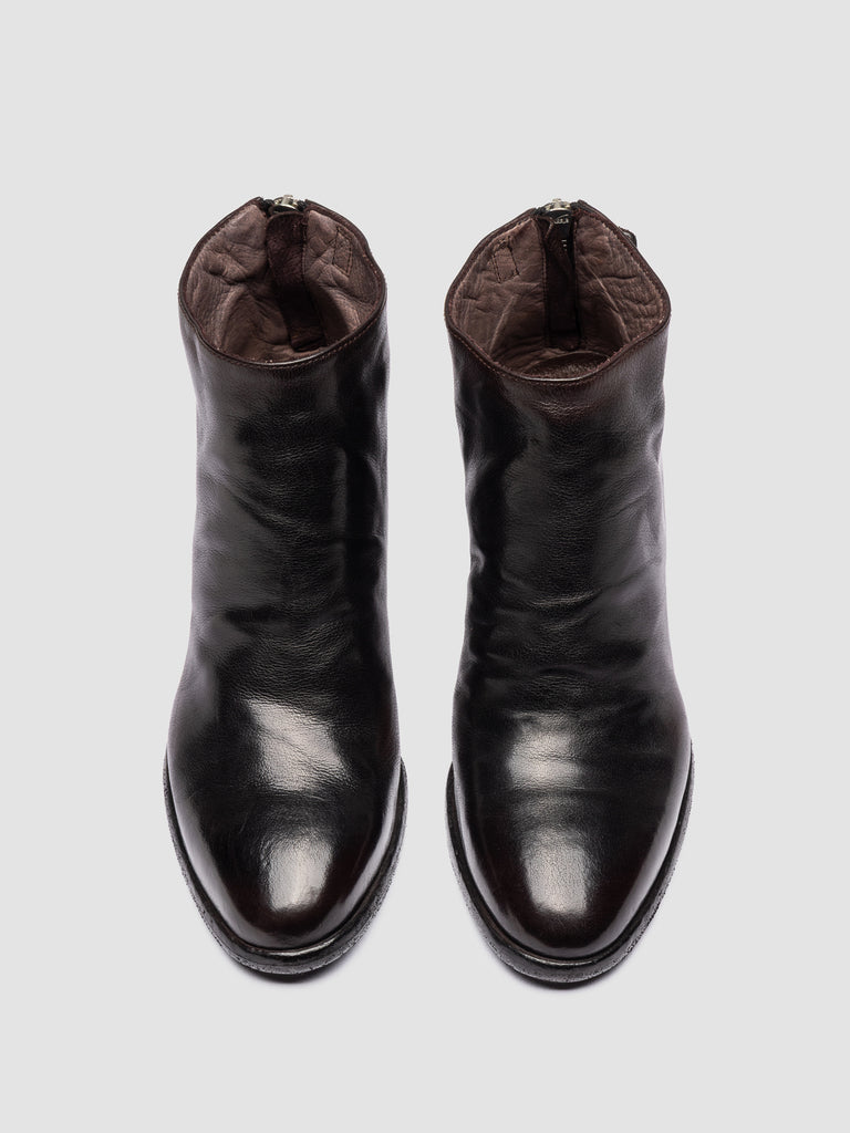 DELICE 001 - Black  Leather Zipped Boots