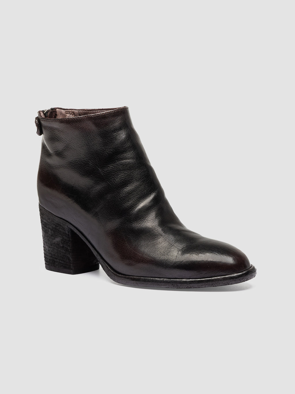 DELICE 001 - Black  Leather Zipped Boots - image 3,side view