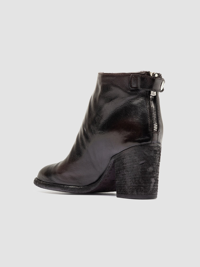 DELICE 001 - Black  Leather Zipped Boots