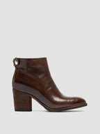 DELICE 001 - Braune Stiefel aus Leder mit Reißverschluss