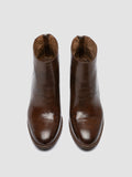 DELICE 001 - Brown Leather Zipped Boots - thumb image 2,side view