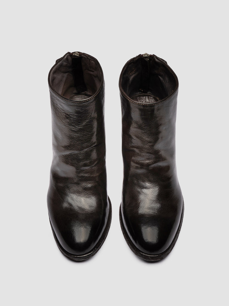 DELICE 001 - Brown Leather Zipped Boots