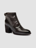 DELICE 001 - Brown Leather Zipped Boots - thumb image 3,side view