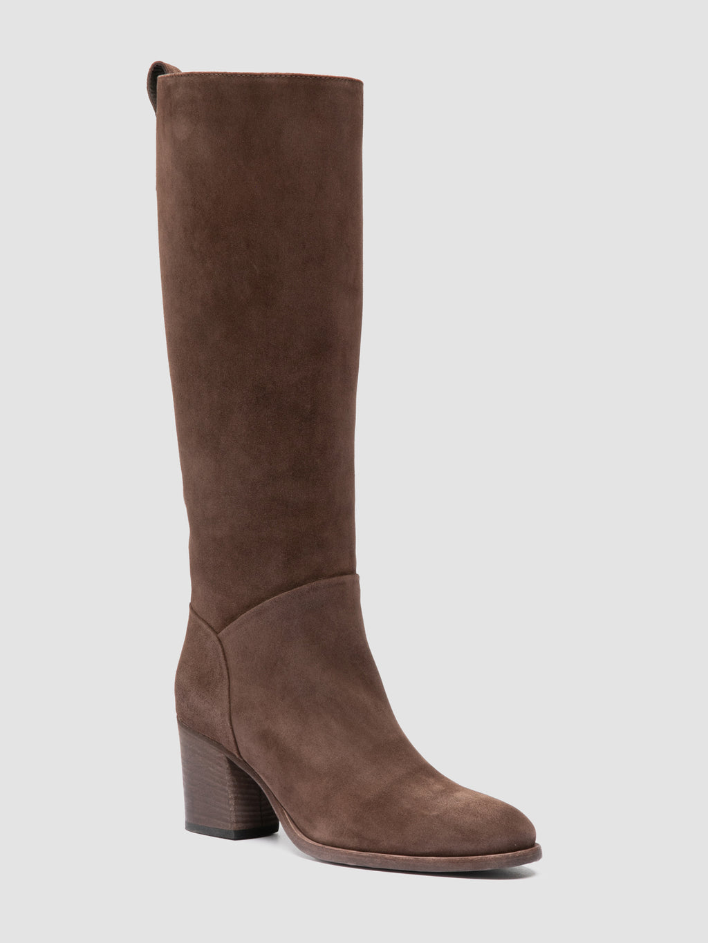 DELICE 004 - Brown Suede Zip Boots - image 3,side view