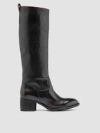 DENNER 116 - Braune Lederstiefel mit Reißverschluss