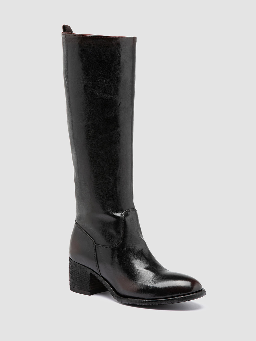 DENNER 116 - Brown Leather Zip Boots - image 3,side view