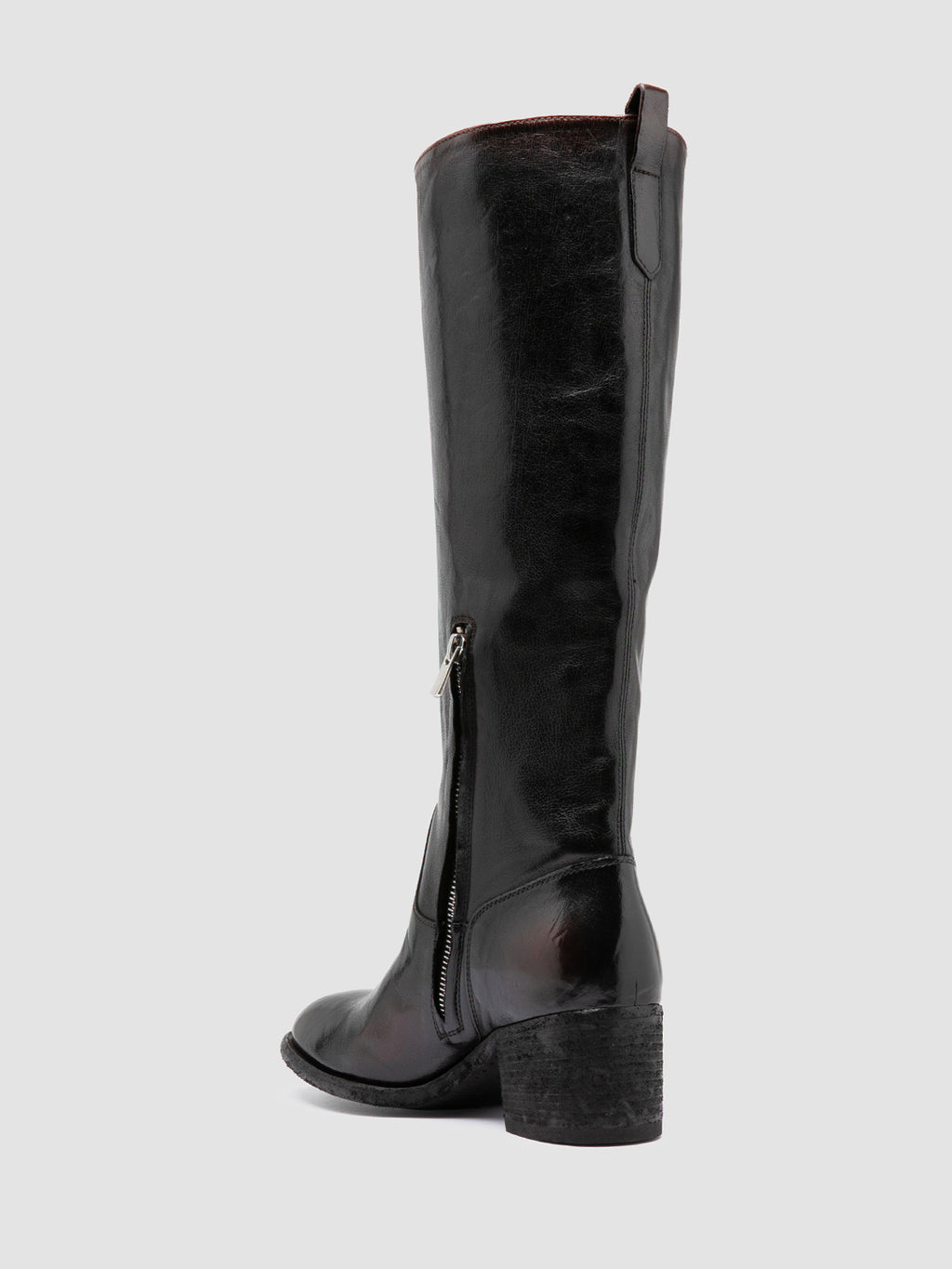 DENNER 116 - Brown Leather Zip Boots - image 4,side view