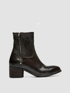 DENNER 129 - Grey Leather Zipped Boots