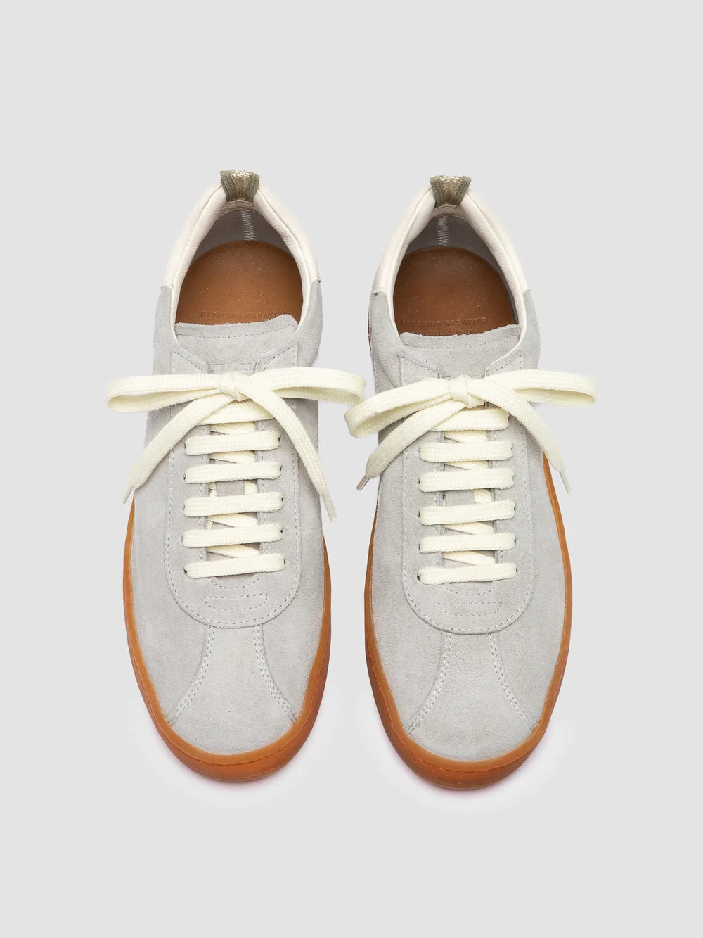 DESTINY 101 - Grey Leather and Suede Sneakers - image 2,side view