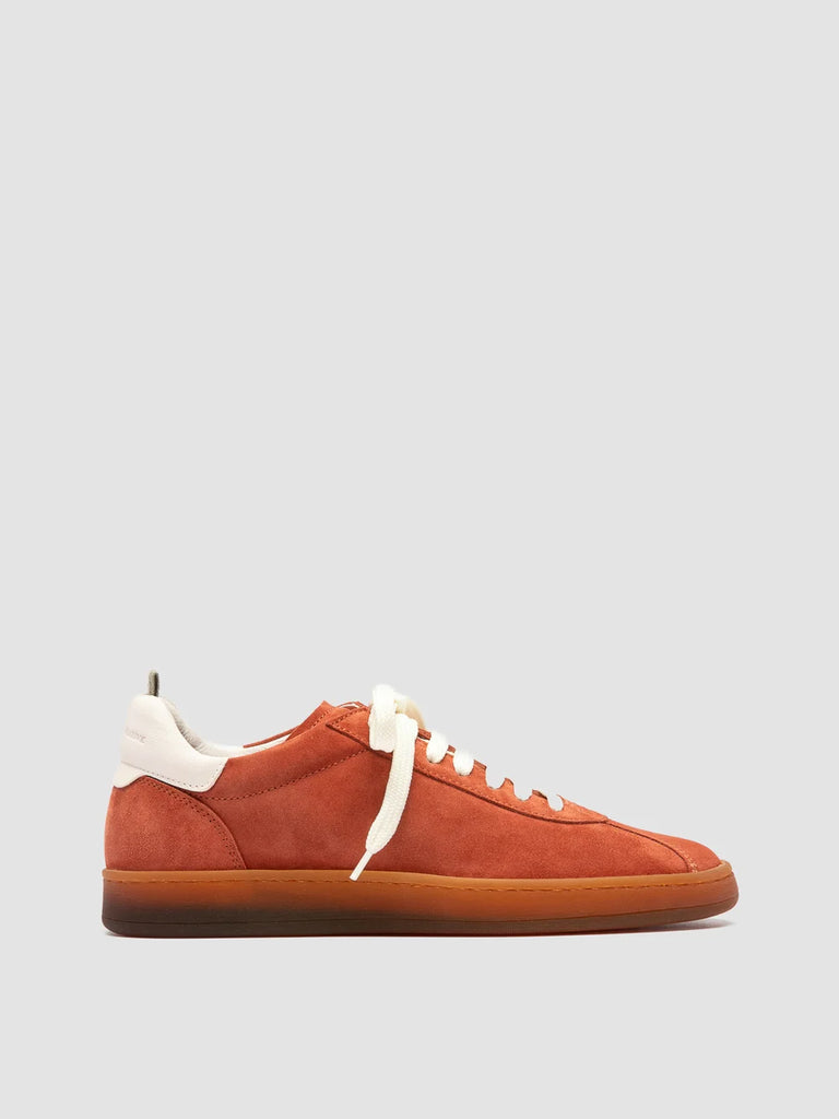 DESTINY 101 - Red Leather and Suede Sneakers