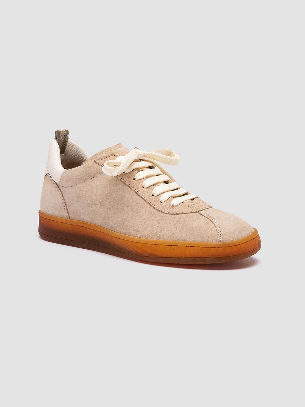 DESTINY 101 - Beige Leather and Suede Sneakers - image 3,side view