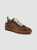 GINNASIO 103 - Brown Leather and Suede Sneakers - thumb image 3,side view