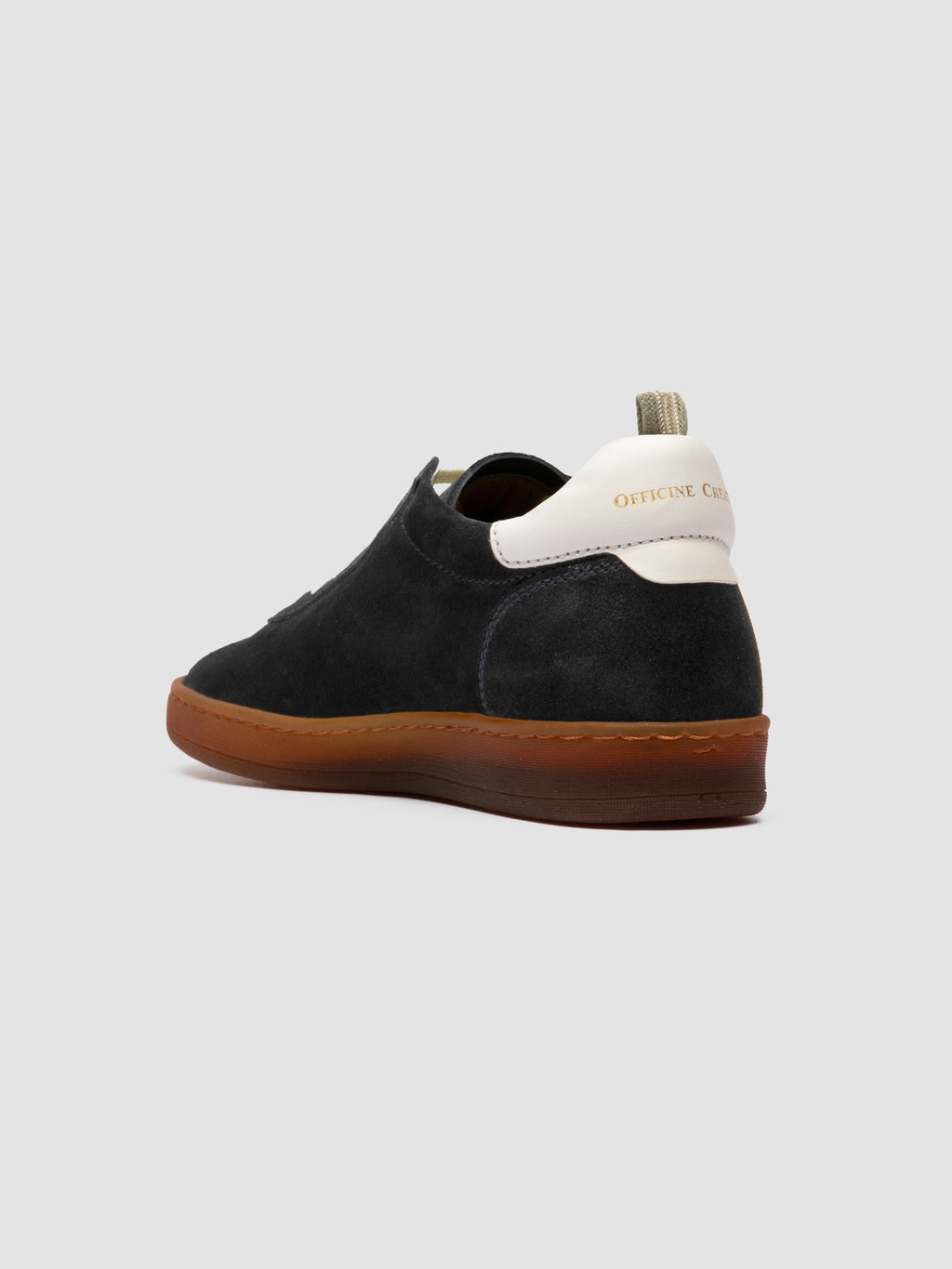GINNASIO 103 - Blue Leather and Suede Sneakers - image 4,side view