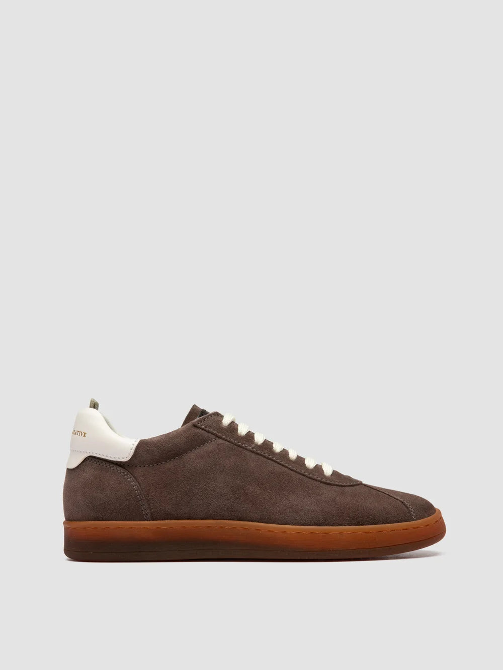 GINNASIO 103 - Brown Leather and Suede Sneakers - image 1,side view