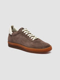 GINNASIO 103 - Brown Leather and Suede Sneakers - thumb image 3,side view
