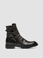 DIARY 114 - Grey Leather Zipped Boots