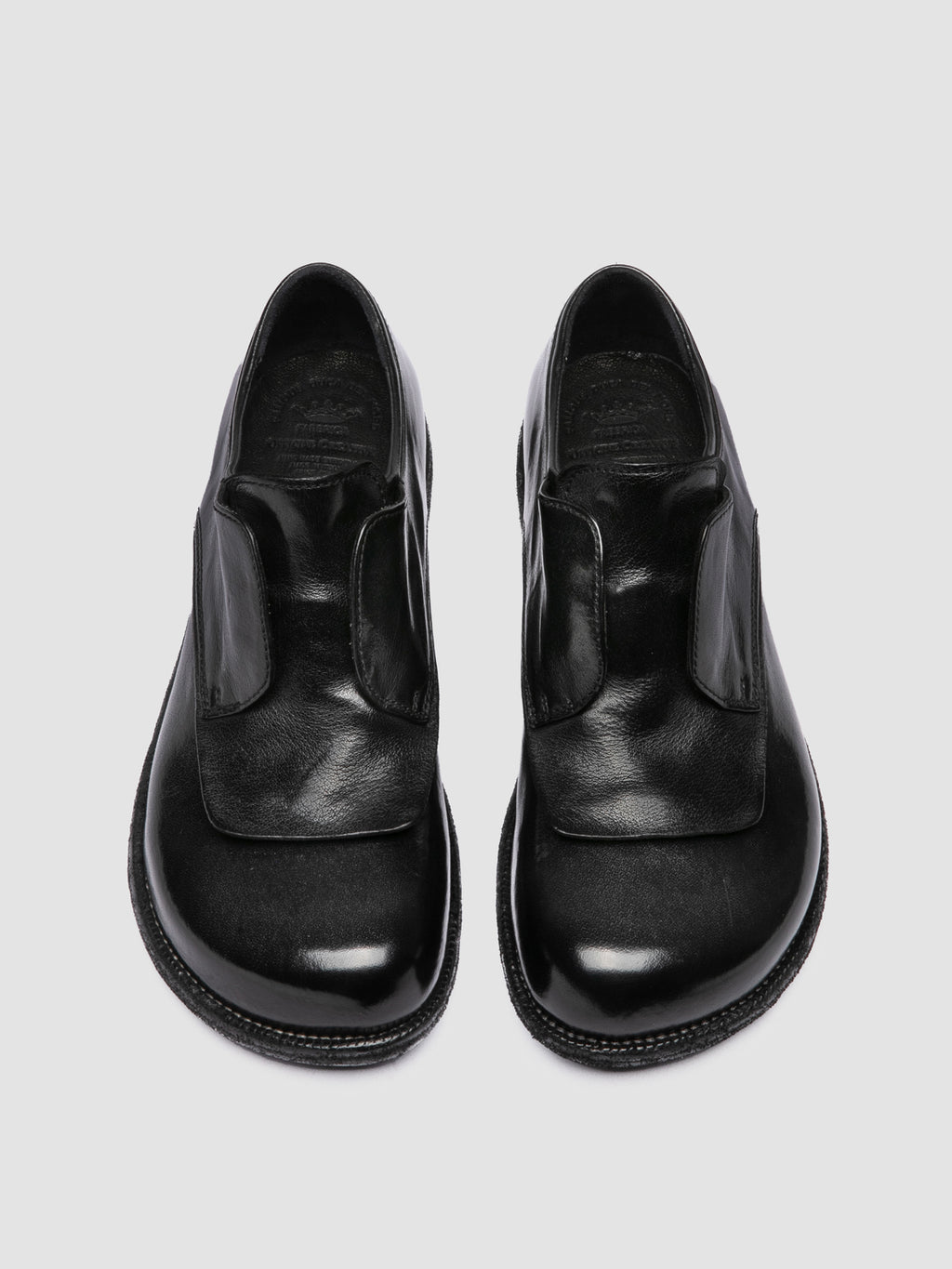 EMERALD DD 001 - Schwarze Derby-Schuhe aus Leder - image 2,side view