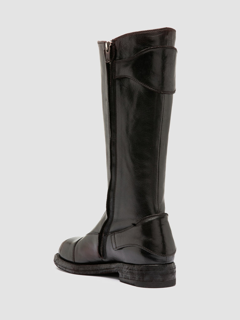 EPHYMERAL 004 - Brown Leather Zipped Boots