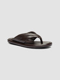 ESTENS 112 - Brown Leather Thong Sandals - thumb image 3,side view