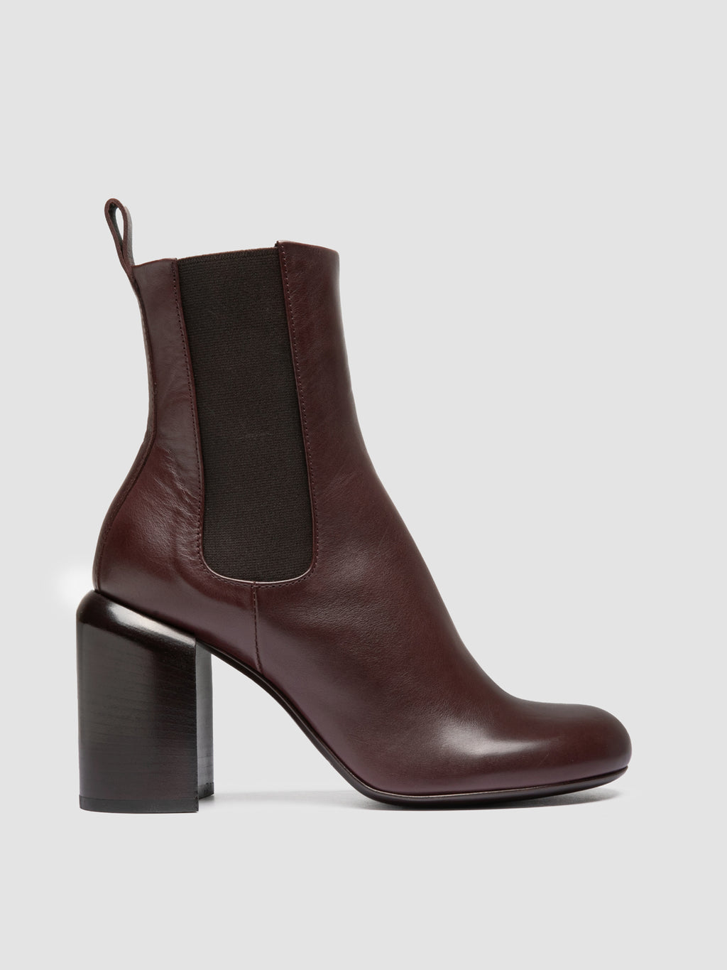 ESTHER 002 - Burgundy Leather Chelsea Boots