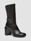 ESTHER 003 - Black Leather Zipped Boots