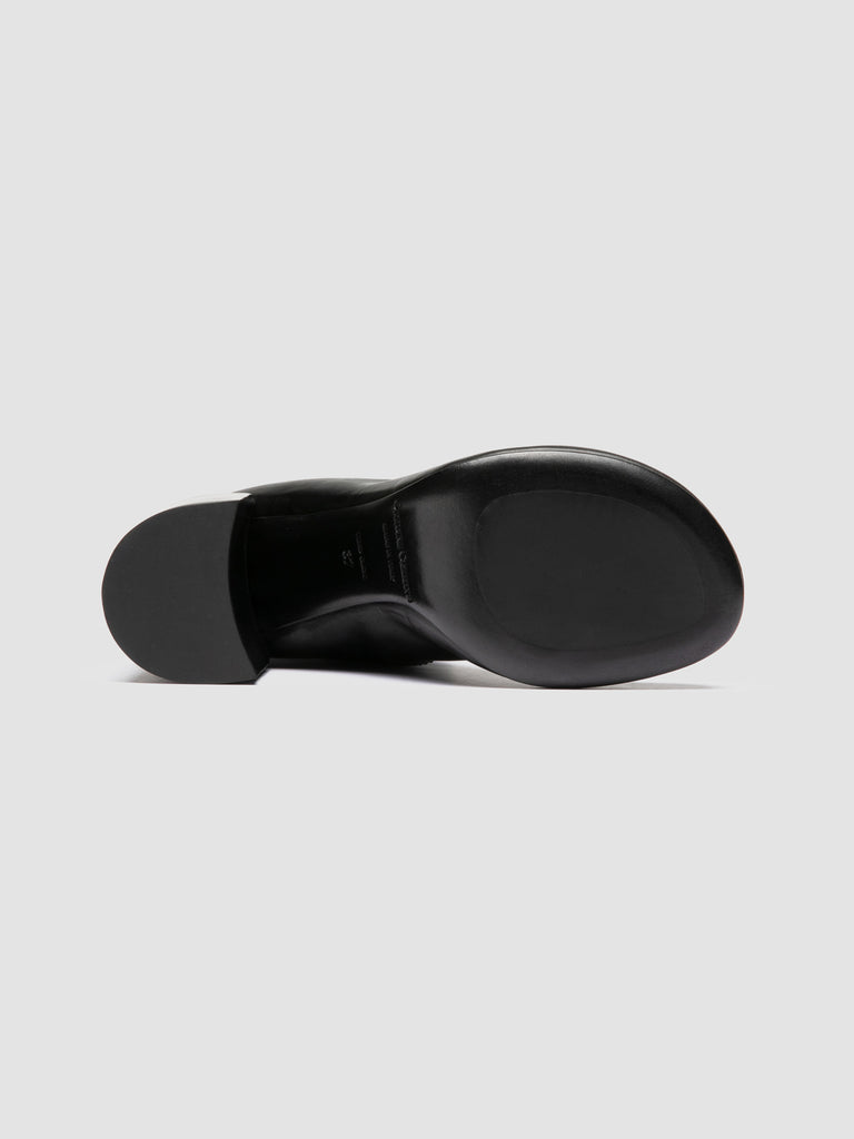 ESTHER 003 - Black Leather Zipped Boots