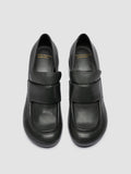 ETHEL 001 - Green Leather Penny Loafers - thumb image 2,side view