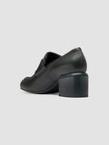 ETHEL 001 - Green Leather Penny Loafers - thumb image 4,side view