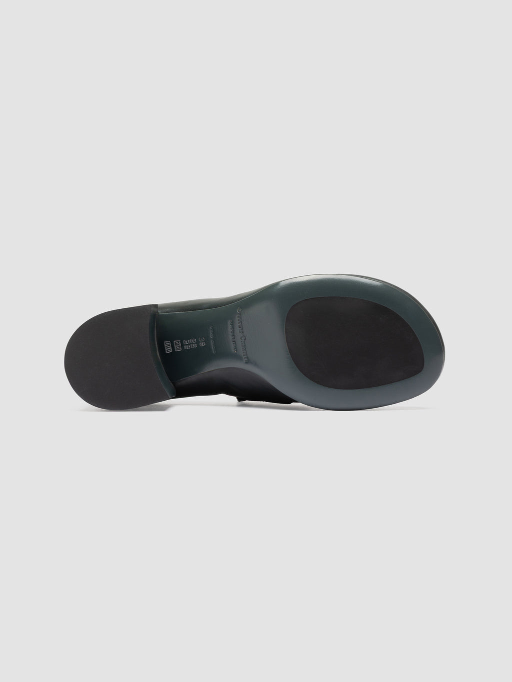 ETHEL 001 - Green Leather Penny Loafers - image 5,side view