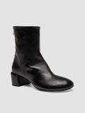FLORE 012_W - Schwarze Lederstiefel mit Reißverschluss - thumb image 3,side view