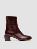 FLORE 012_W - Burgunderrote Lederstiefel mit Reißverschluss - thumb image 1,side view