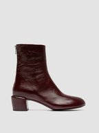 FLORE 012_W - Burgunderrote Lederstiefel mit Reißverschluss