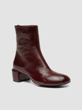 FLORE 012_W - Burgunderrote Lederstiefel mit Reißverschluss - thumb image 3,side view