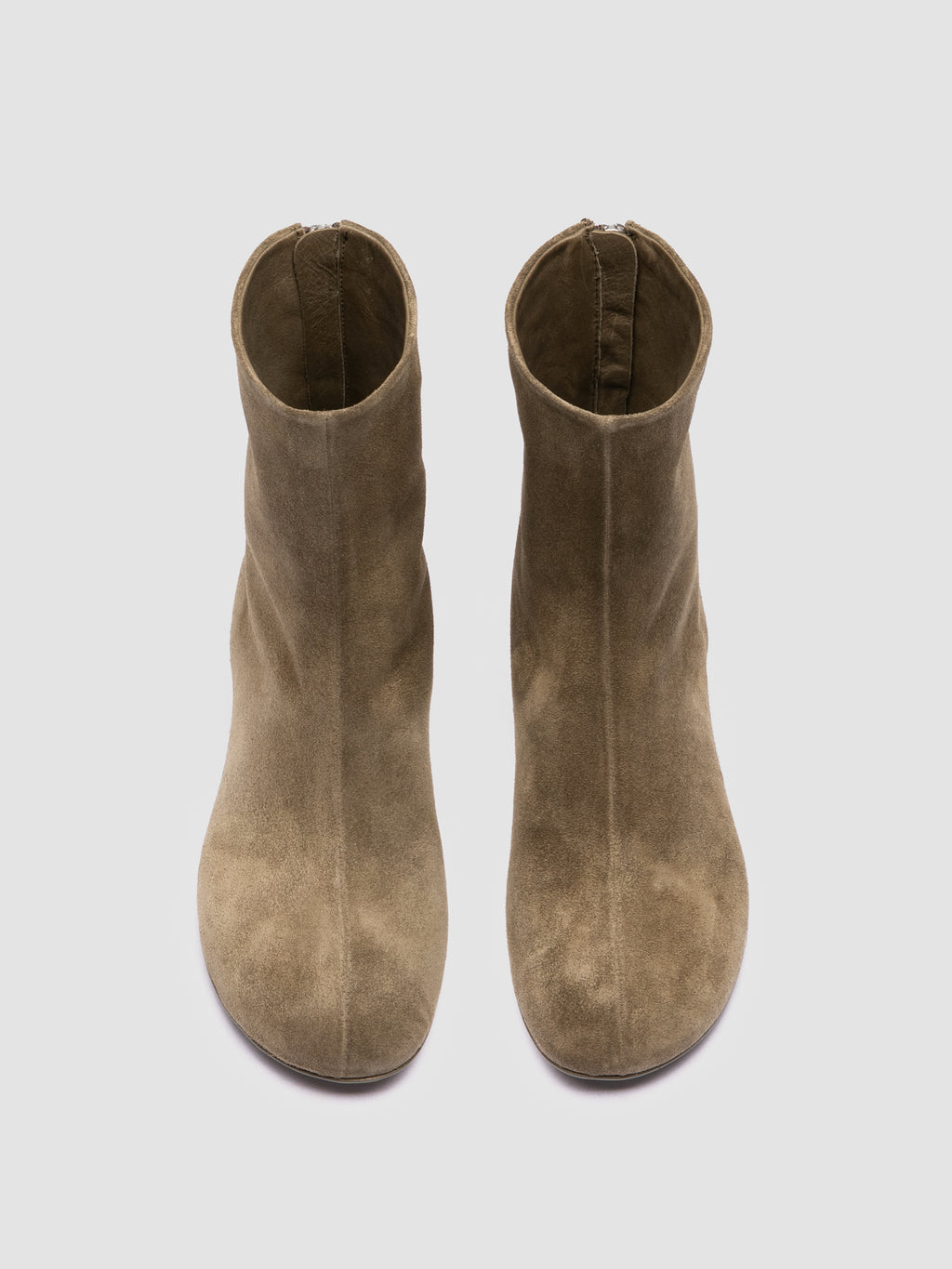 FLORE 012_W - Brown Suede Zip Boots - image 2,side view