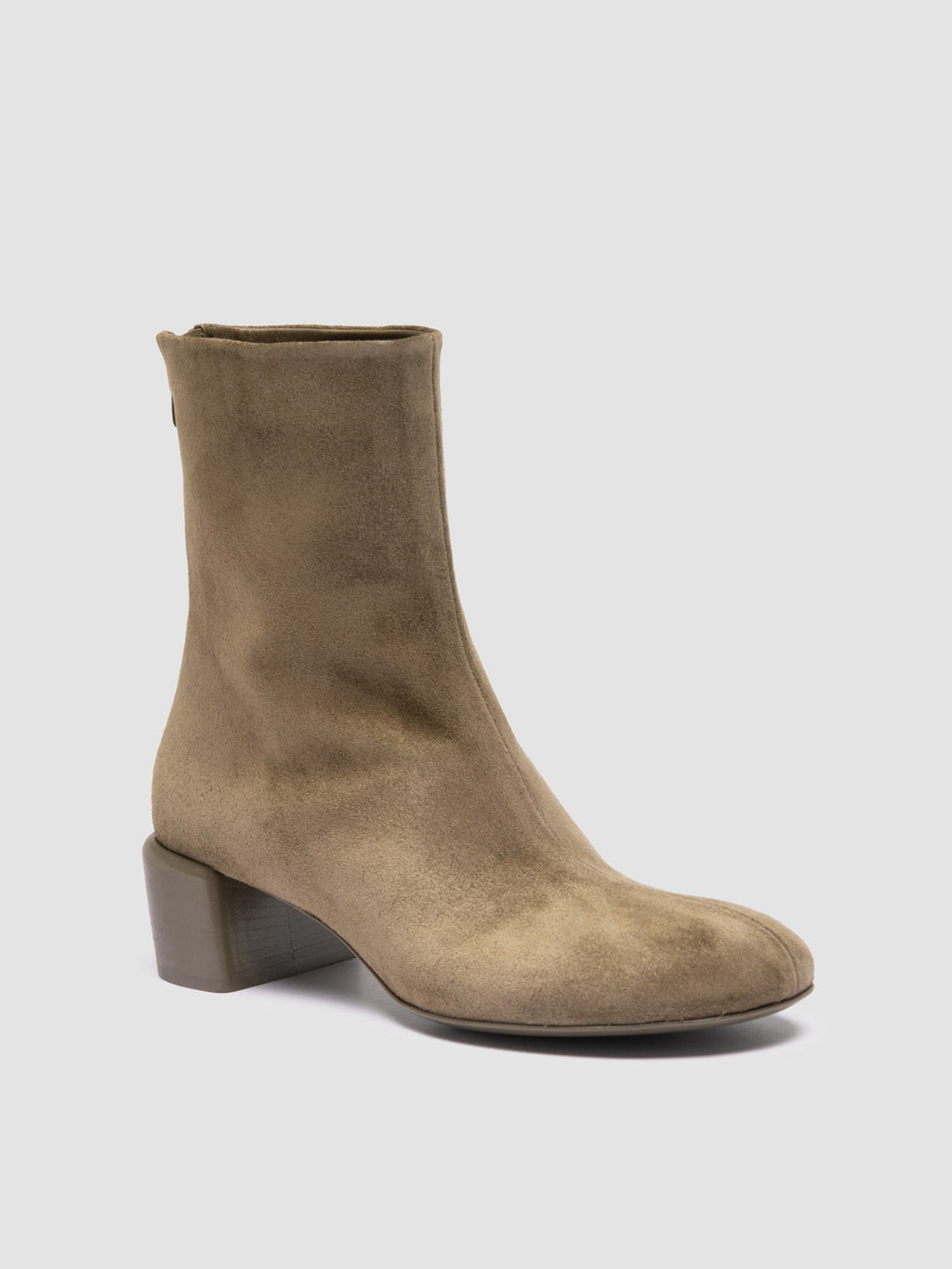 FLORE 012_W - Brown Suede Zip Boots - image 3,side view