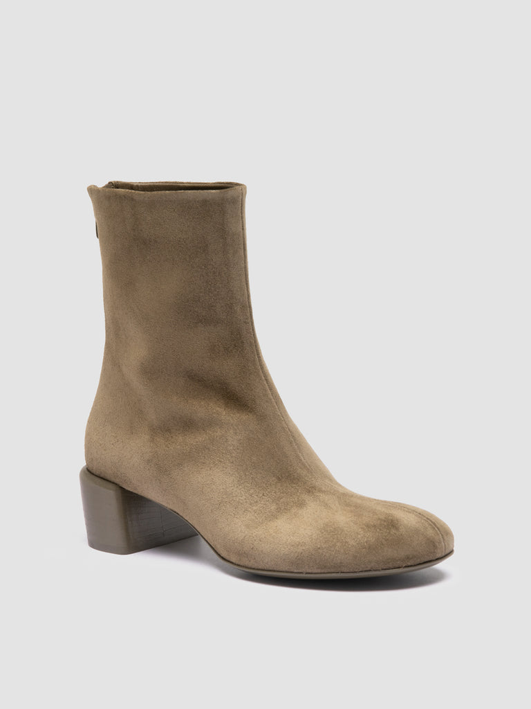 FLORE 012_W - Brown Suede Zip Boots