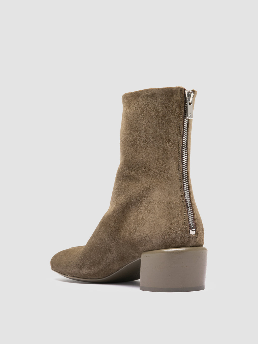 FLORE 012_W - Brown Suede Zip Boots - image 4,side view