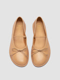 FONTAYNE 001 - Beige Leather Ballerina Shoes - thumb image 2,side view
